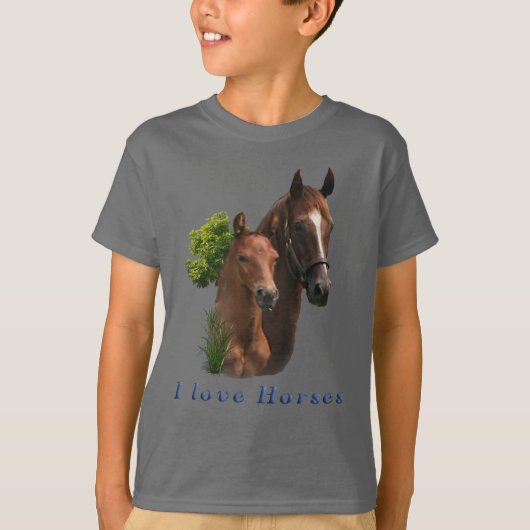 Ik hou van paarden t-shirts (Voorkant)