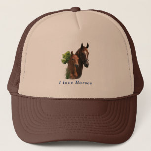 Ik hou van paarden trucker pet