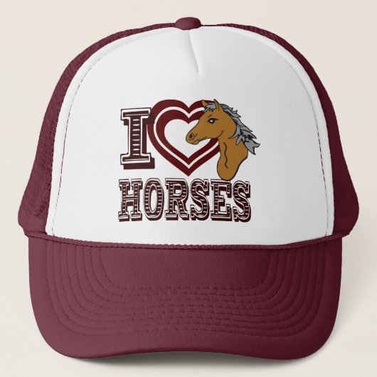 Ik hou van paarden trucker pet (Voorkant)