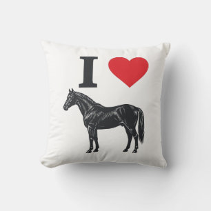 Ik hou van paarden vintage gravure shirt ontwerp_1 kussen