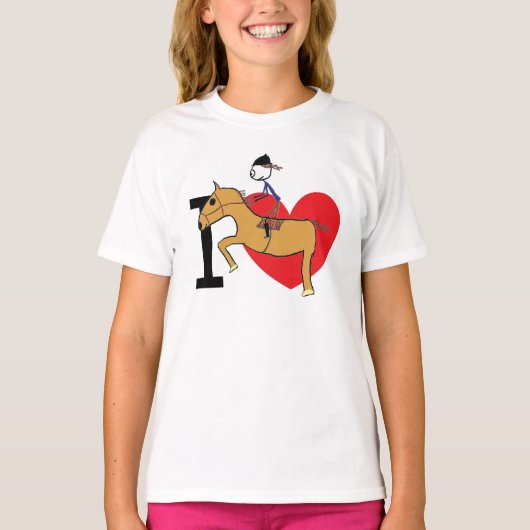 Ik hou van paardrijden t-shirt (Voorkant)