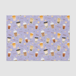 Ik hou van paars met bellenthee tissuepapier