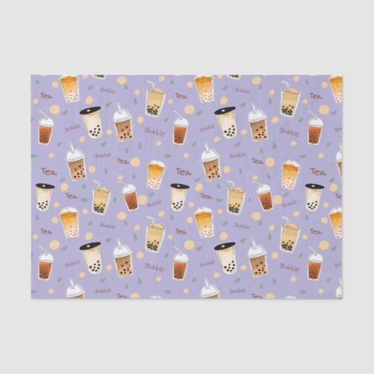 Ik hou van paars met bellenthee tissuepapier (Voorkant)