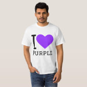 Ik hou van paars t-shirt (Voorkant volledig)