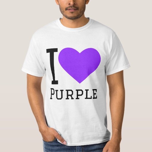 Ik hou van paars t-shirt (Voorkant)