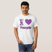 Ik hou van Paars T-shirt (Voorkant volledig)
