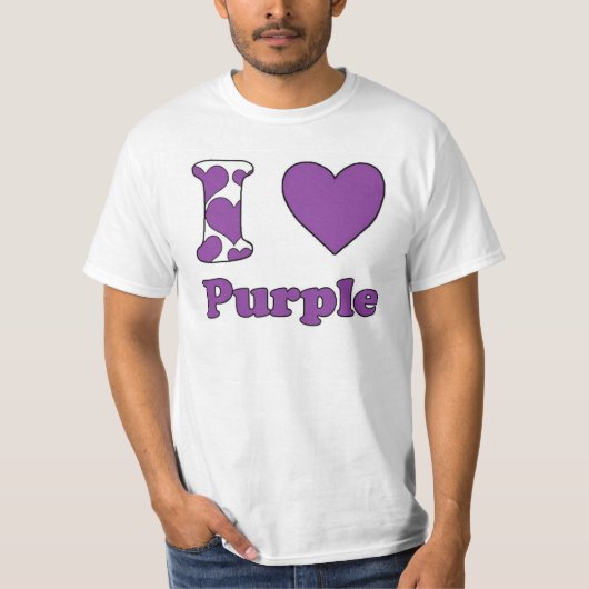 Ik hou van Paars T-shirt (Voorkant)
