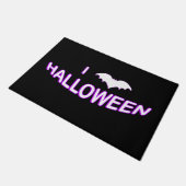 Ik hou van Paars-wit Halloween Deurmat (Schuin)