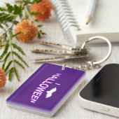 Ik hou van Paars-wit Halloween Sleutelhanger (Voorkant Rechts)