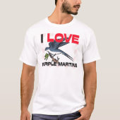 Ik hou van Paarse Martins T-shirt (Voorkant)