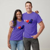 Ik hou van Paarse Martins T-shirt (Unisex)