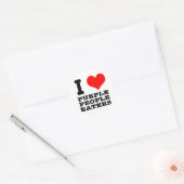 IK HOU (VAN) PAARSE MENSENETER RONDE STICKER (Envelop)