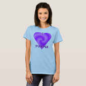 Ik hou van Paarse T-Shirt (Voorkant volledig)