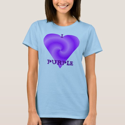 Ik hou van Paarse T-Shirt (Voorkant)