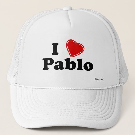 Ik hou van Pablo Trucker Pet (Voorkant)