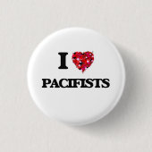Ik hou van Pacifisten Ronde Button 3,2 Cm (Voorkant)