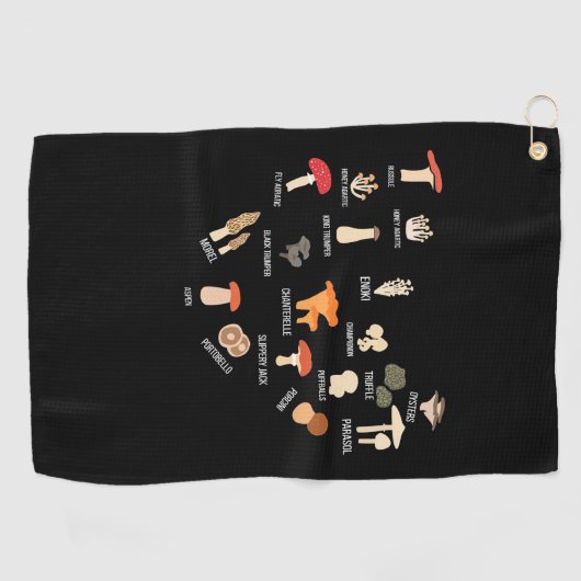 Ik hou van paddenstoelen golfhanddoek (Horizontaal)