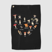 Ik hou van paddenstoelen golfhanddoek (Voorkant)