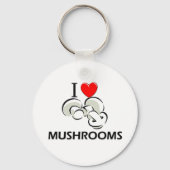 Ik hou van paddenstoelen sleutelhanger (Voorkant)