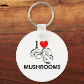 Ik hou van paddenstoelen sleutelhanger (Voorkant)