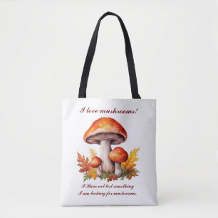 Ik hou van paddenstoelen tote bag
