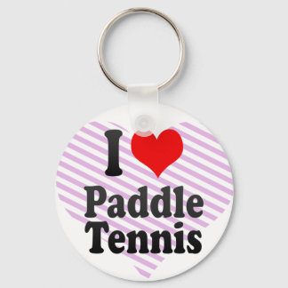 Ik hou van Paddle Tennis Sleutelhanger