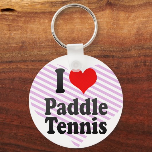 Ik hou van Paddle Tennis Sleutelhanger (Voorkant)