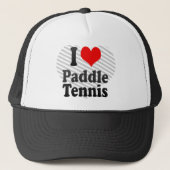 Ik hou van Paddle Tennis Trucker Pet (Voorkant)