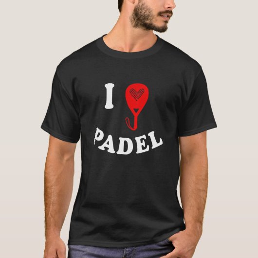 Ik hou van Padel Design Paddle Tennis Sport Design T-shirt (Voorkant)