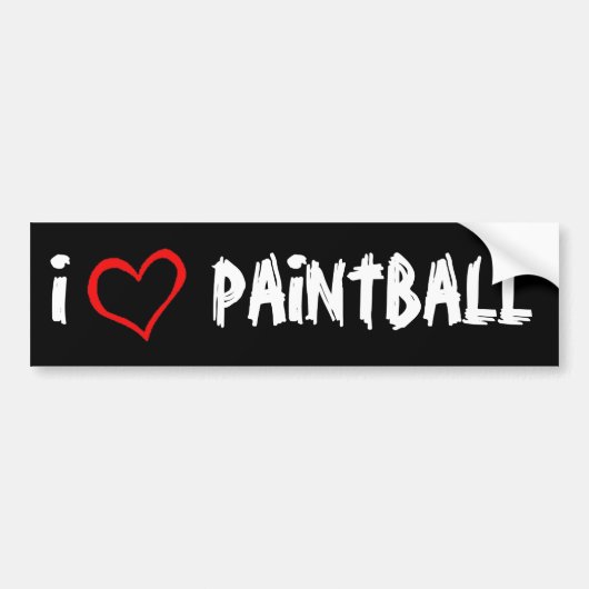 Ik hou van Paintball Bumpersticker (Voorkant)