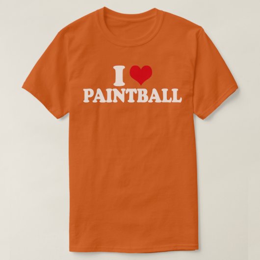 Ik hou van Paintball T-shirt (Design voorkant)