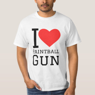 Ik hou van paintballgeweer t-shirt