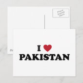 Ik hou van Pakistan Briefkaart (Voorkant / Achterkant)