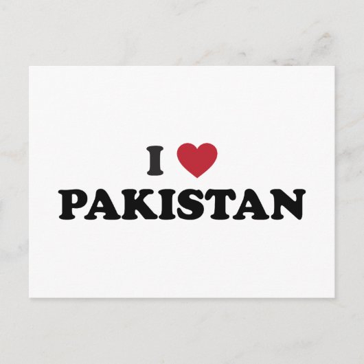 Ik hou van Pakistan Briefkaart (Voorkant)