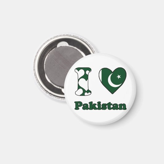 Ik hou van Pakistan Magneet (Voorkant / Achterkant)