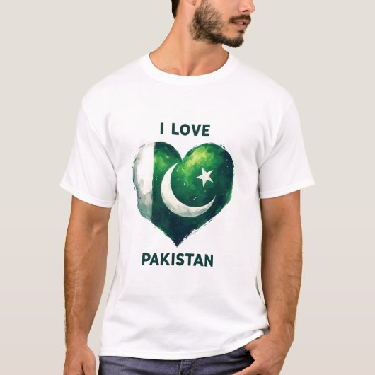 Ik hou van Pakistan T-shirt (Voorkant)