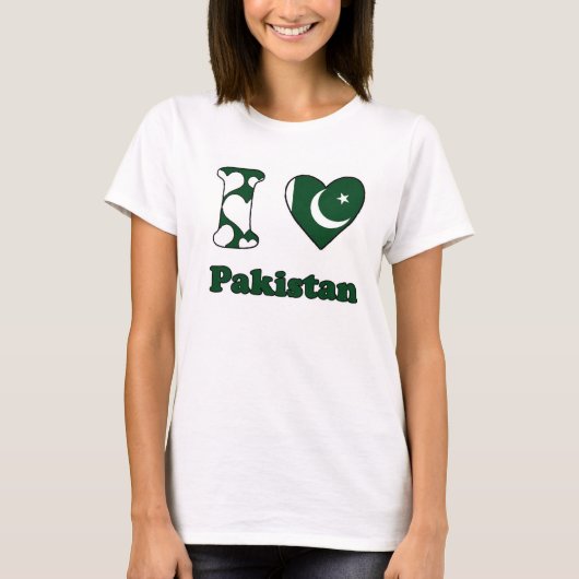 Ik hou van Pakistan T-shirt (Voorkant)