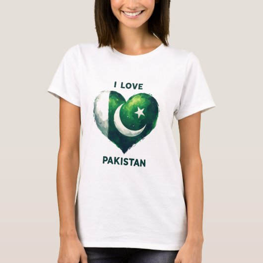 Ik hou van Pakistan T-shirt (Voorkant)