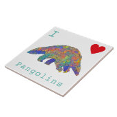 Ik hou van palen die bedreigde dierlijke Activisme Tegeltje (Zijkant)