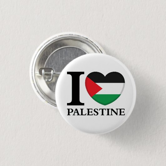 Ik hou van Palestijnse Button Patriottische vlag (Voorkant /achterkant)
