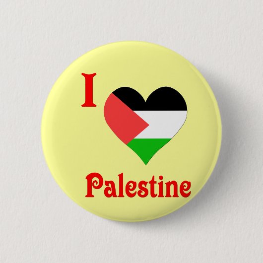 Ik hou van Palestijnse vlag Ronde Button 5,7 Cm (Voorkant)