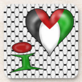 Ik hou van Palestina Bier Onderzetter (Voorkant)