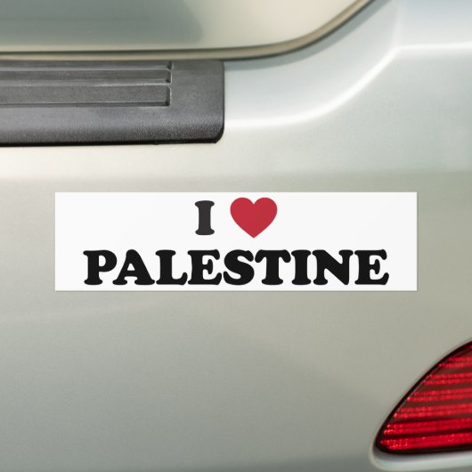 Ik hou van Palestina Bumpersticker (Op auto)