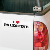 Ik hou van Palestina Bumpersticker (Op Truck)