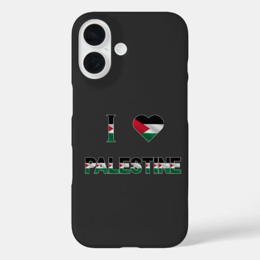 Ik hou van Palestina Heart Flag Unity Freedom Case-Mate iPhone Case (Achterkant)
