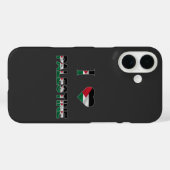 Ik hou van Palestina Heart Flag Unity Freedom Case-Mate iPhone Case (Achterkant (horizontaal))