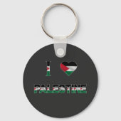 Ik hou van Palestina Heart Flag Unity Freedom Sleutelhanger (Voorkant)