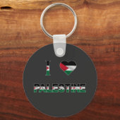 Ik hou van Palestina Heart Flag Unity Freedom Sleutelhanger (Voorkant)