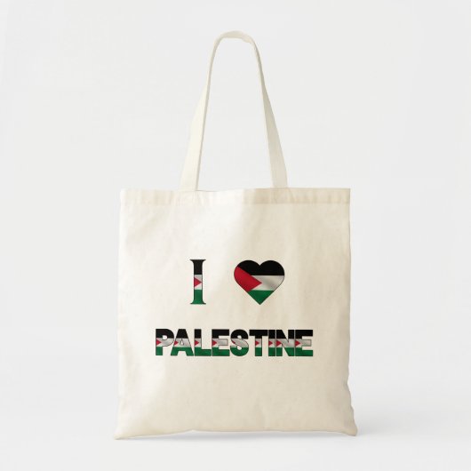 Ik hou van Palestina Heart Flag Unity Freedom Tote Bag (Voorkant)