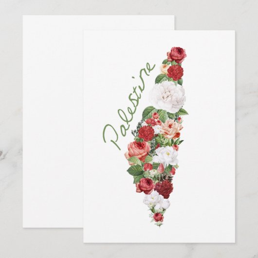 Ik hou van Palestina Mijn thuisland Palestijnse ka Kaart (Voorkant / Achterkant)